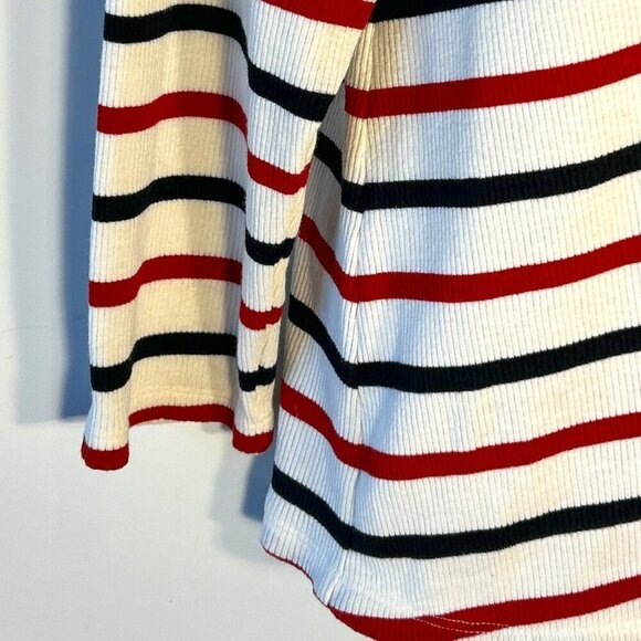 Lane Bryant SZ18/20 Blk Red White Stripe Sweater Parisian Capsule Preppy Academi - Picture 4 of 11